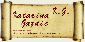 Katarina Gazdić vizit kartica